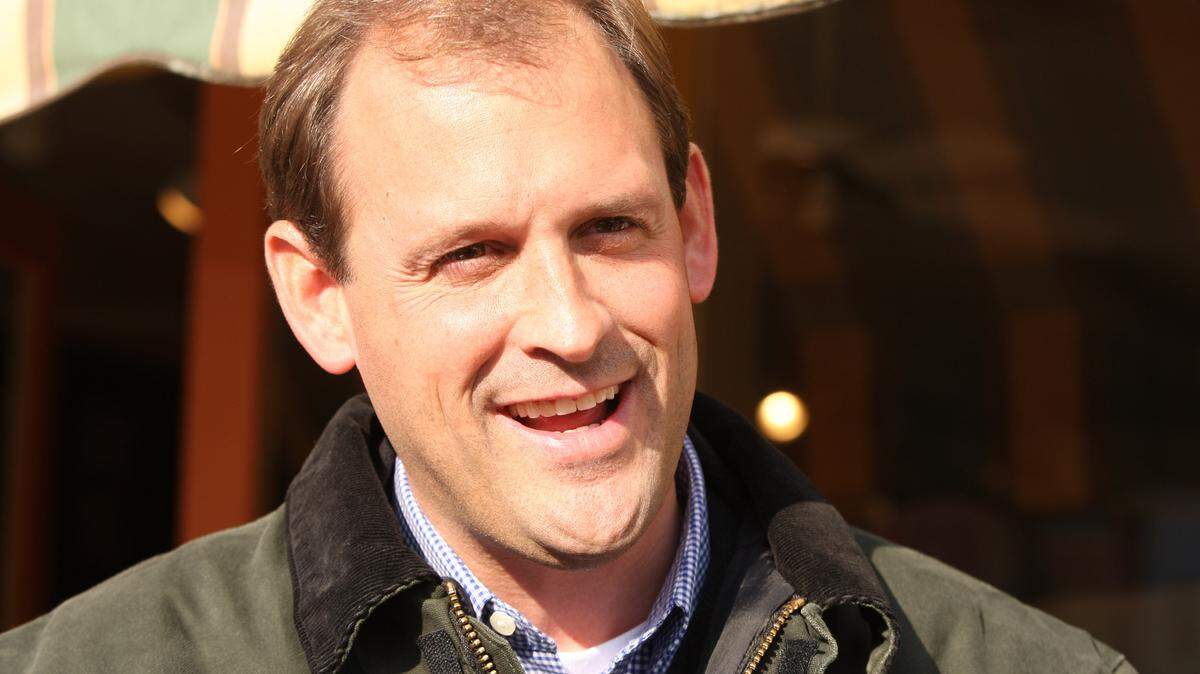 Andy Barr, the Republican nominee for U.S. Congress in Kentucky's 6th District spoke with reporters on a campaign stop in downtown Midway, Ky., on Monday Nov. 5, 2012. Andy Barr is running against incumbent U.S. Rep. Ben Chandler, D-Versailles for  Photo by Pablo Alcala | Staff
