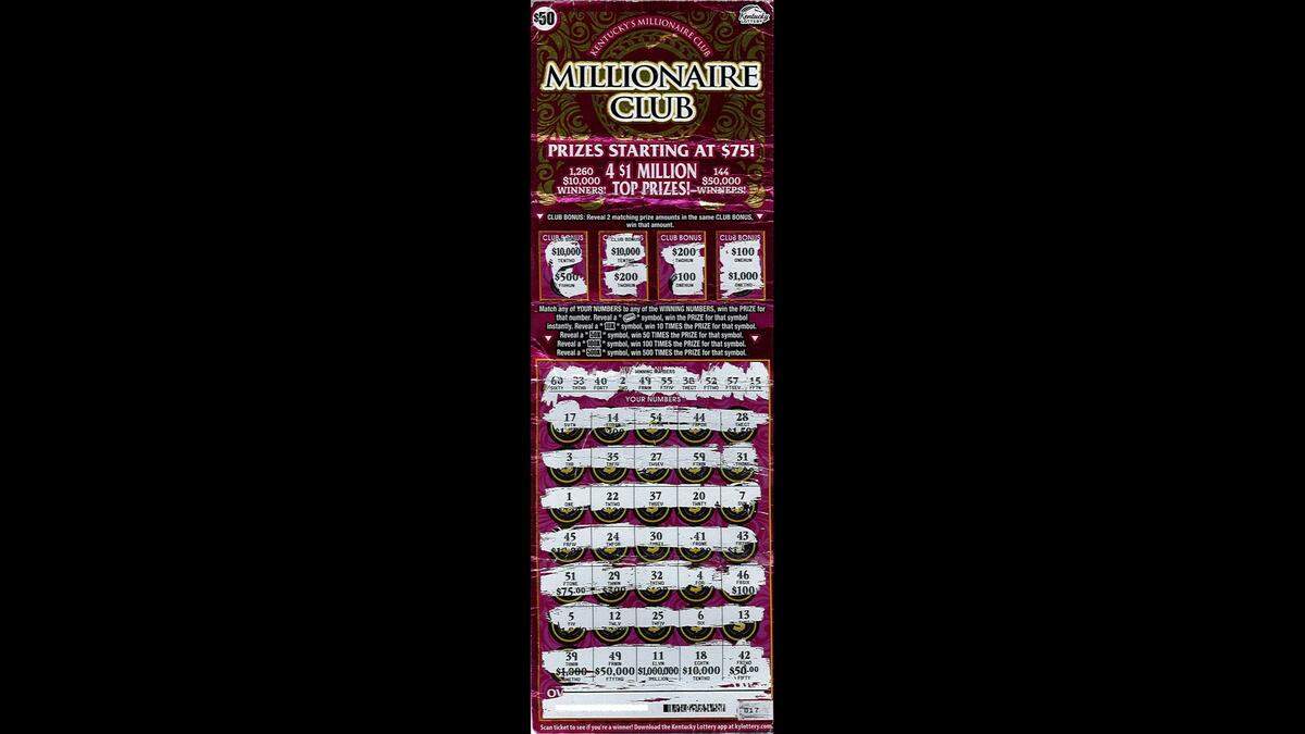 This Kentucky Lottery scratch-off ticket recently won a Salyersville woman $50,000 after she received it as a birthday gift from her aunt.
