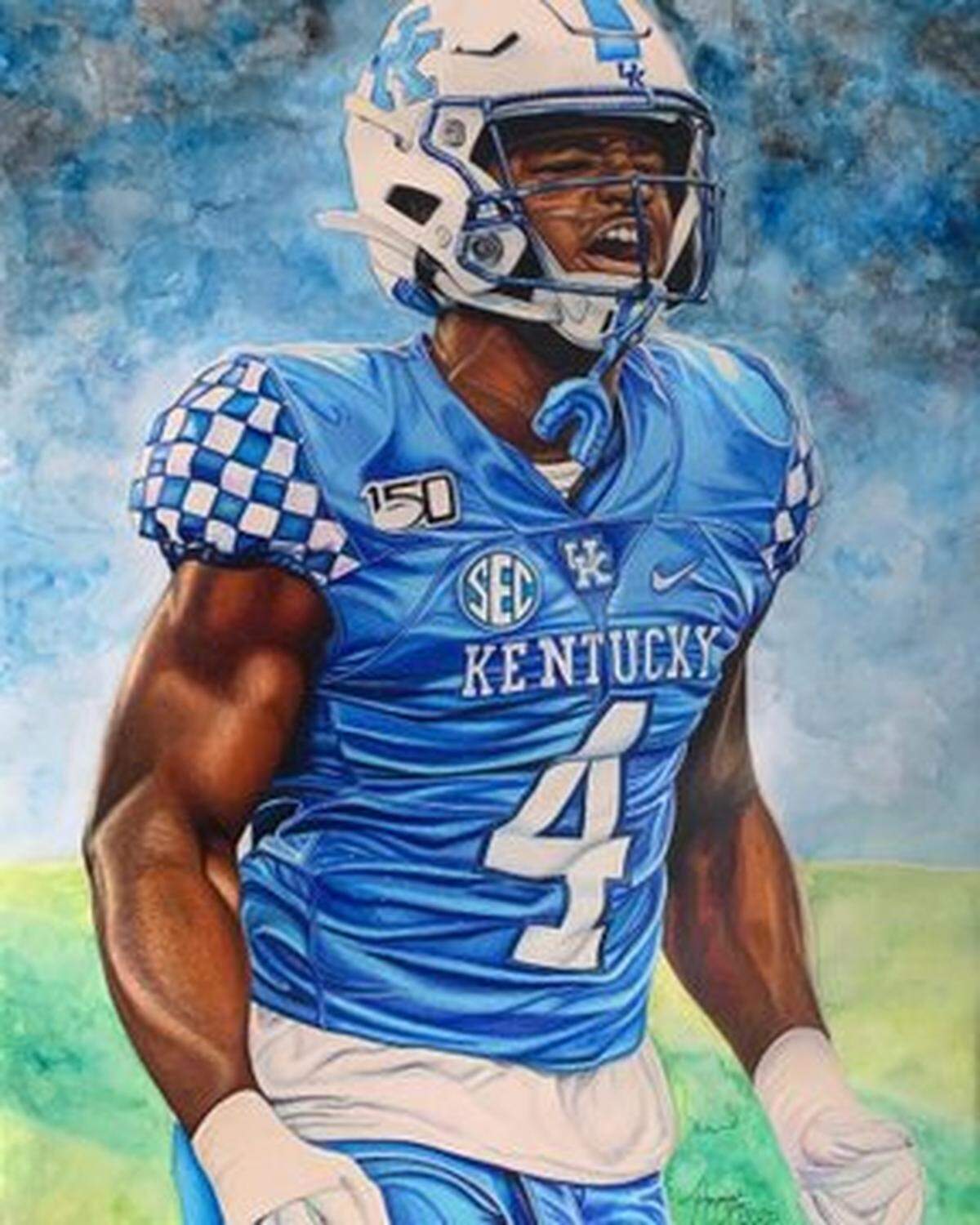 This piece, commissioned by Josh Paschal, was completed by Hannah Clayton before the 2020-21 school year got underway at UK.