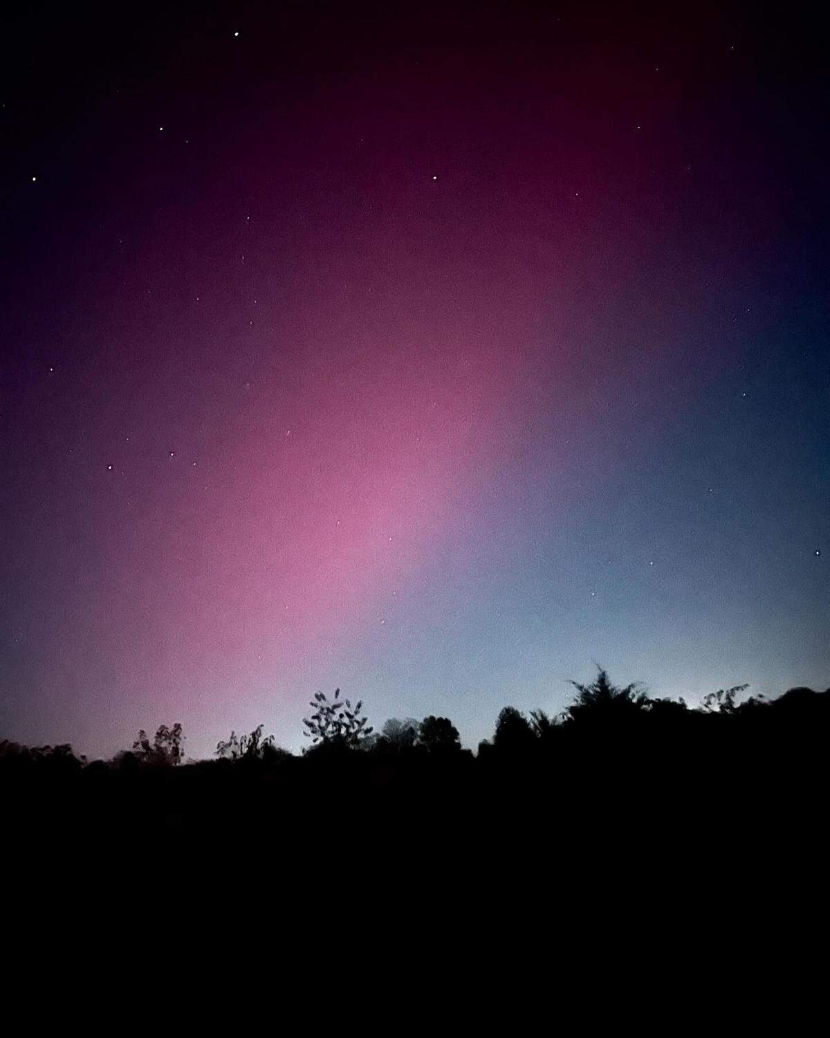 Photo of Northern Lights taken by Gwenda Bond at Hisle Park on Oct. 10, 2024.