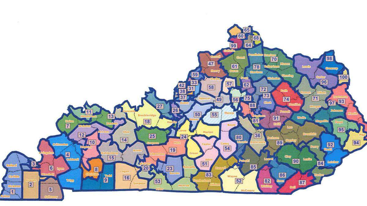 The redistricting proposal by House Republicans released Aug. 8, 2013.