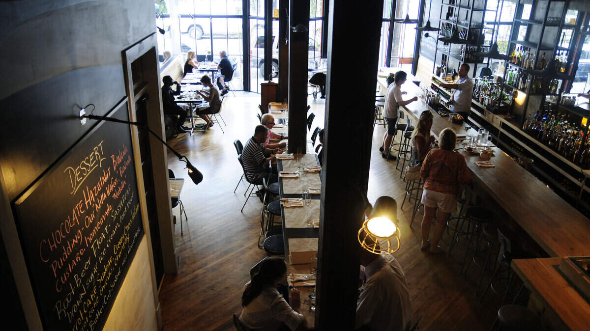 Patrons gathered at Table Three Ten, in a former law office on West Short Street. It won an adaptive re-use award from the Blue Grass Trust.