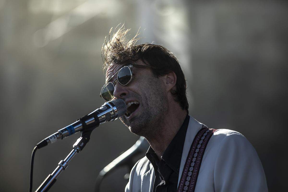 Andrew Bird performs at the Forecastle Festival in Louisville, Ky., Sunday, July 14, 2019.