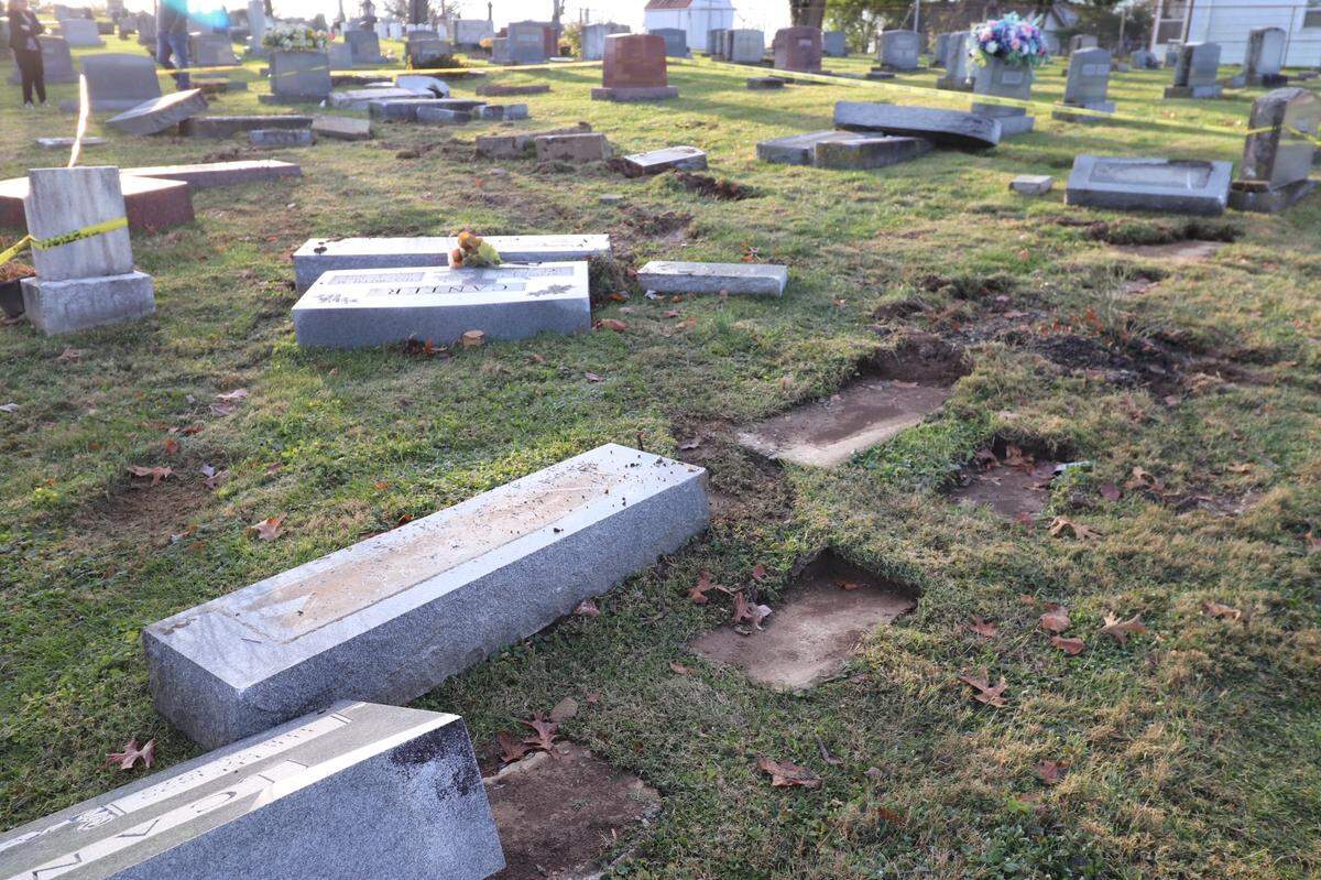 Monuments will need to be replaced at the cemetery, which is owned and operated by the city.