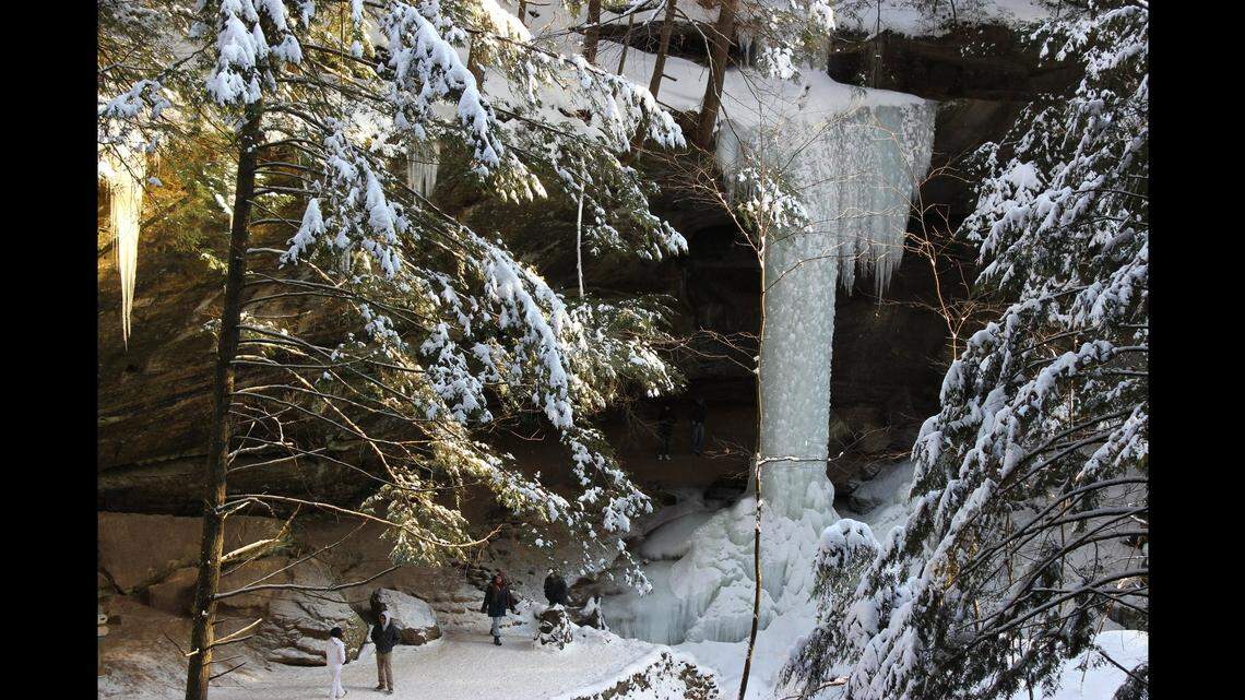 Hocking Hills State Park in Ohio is experiencing single digit temperatures at night and it’s leading to eerie popping sounds in the frozen forests.