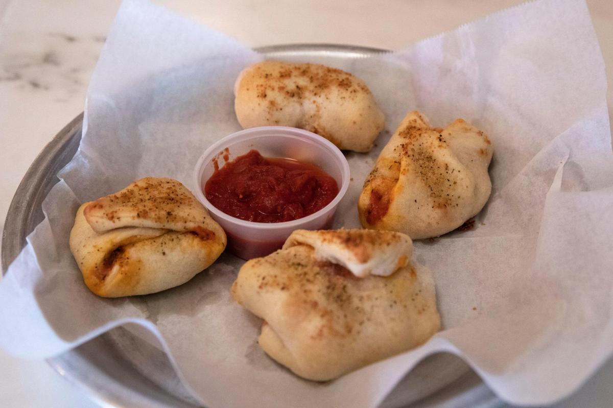 Pizza bites, stuffed with mozzarella and pepperoni, at the Engine House Pub and Pizza Parlour.
