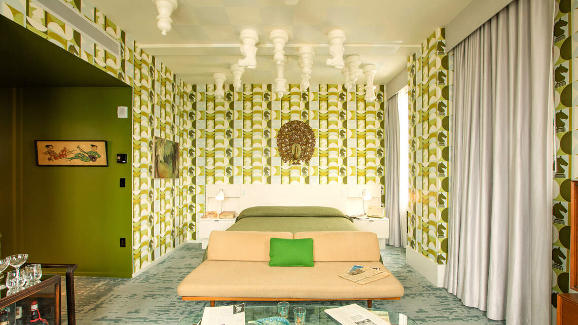Available now: The 21c ‘Queen’s Gambit’ hotel room with chess pieces on the ceiling