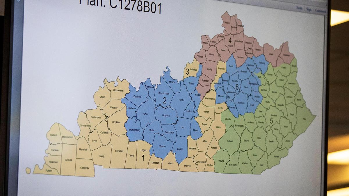 Pictured above is the new U.S. Congressional District map for Kentucky.