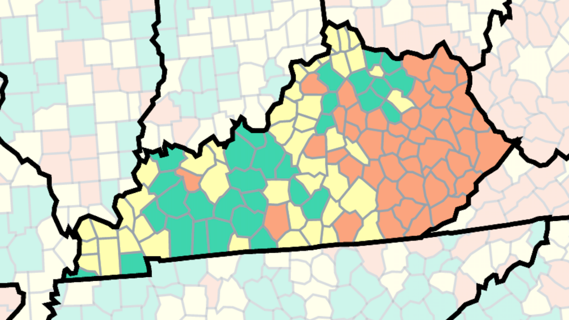 45 Kentucky counties are at high COVID community level. See where CDC recommends masks