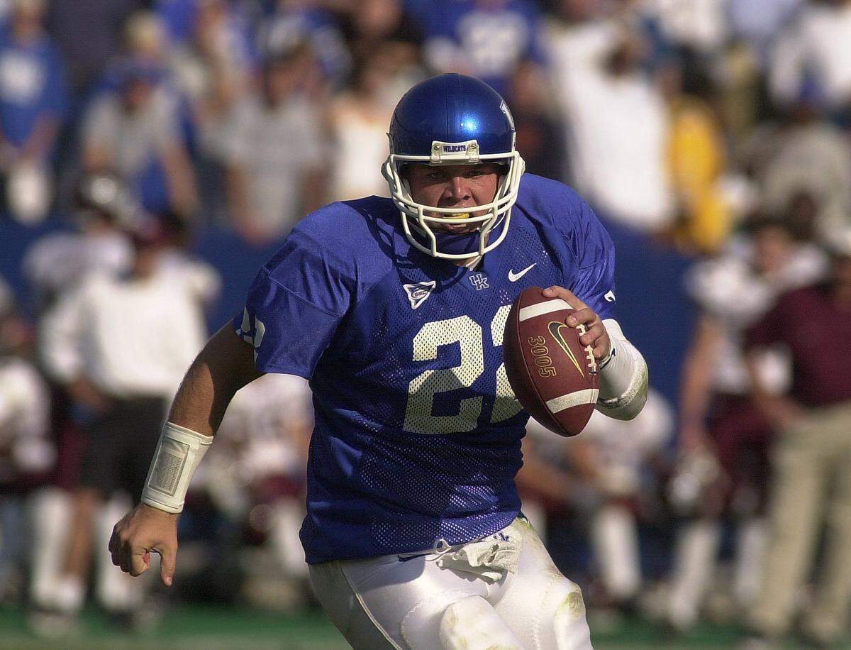 Jared Lorenzen threw for at least 300 yards in a game 15 times as Wildcat, including a school-record 528 yards against Georgia in 2000.