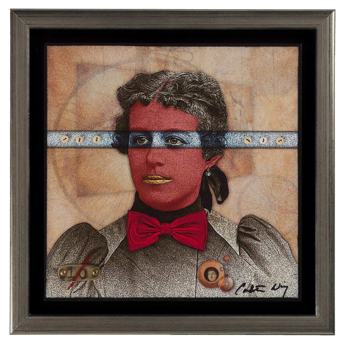 One of Carleton Wing’s Guardian Angel portraits, exhibited last year at Mary Rezny’s gallery in Lexington. “I have personal experiences of being comforted by angels,” he wrote in an artist’s statement. “Can you find a guardian angel here to watch over you and your home?”