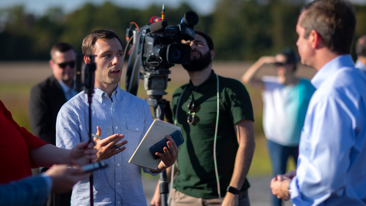 Herald-Leader politics reporter Austin Horn interviews Gov. Andy Beshear