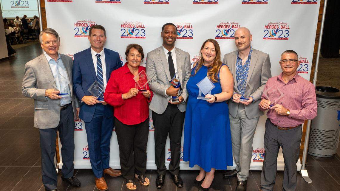 The Unsung Heroes Award winners from 2023 celebrated their wins. (Photo courtesy CivicLex)