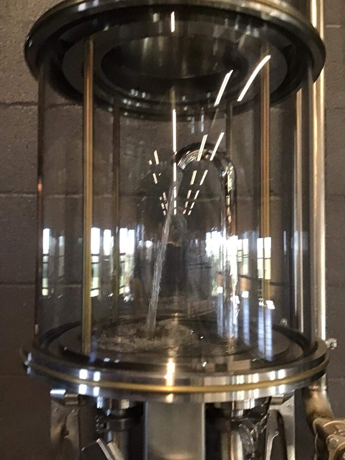 Many new distilleries have fancy “spirit safes,” where distillers can check the distillate as it comes off the still. Potter Jane does not. “Vendome (the still maker) asked us what we wanted. I asked if there was one that comes free with the still,” Potter Jane founder Jane Bowie said. “That’s what we went with.”