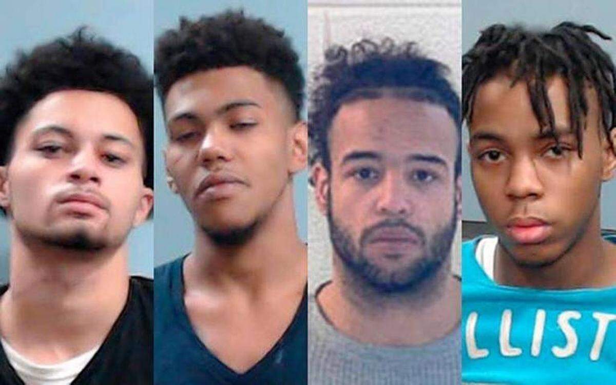 From left to right, Joseph Jerome Fain Jr., Demetrioun Lamar Boaz, Skylar Bishop Stigall and Saquan Ysai Freeman.