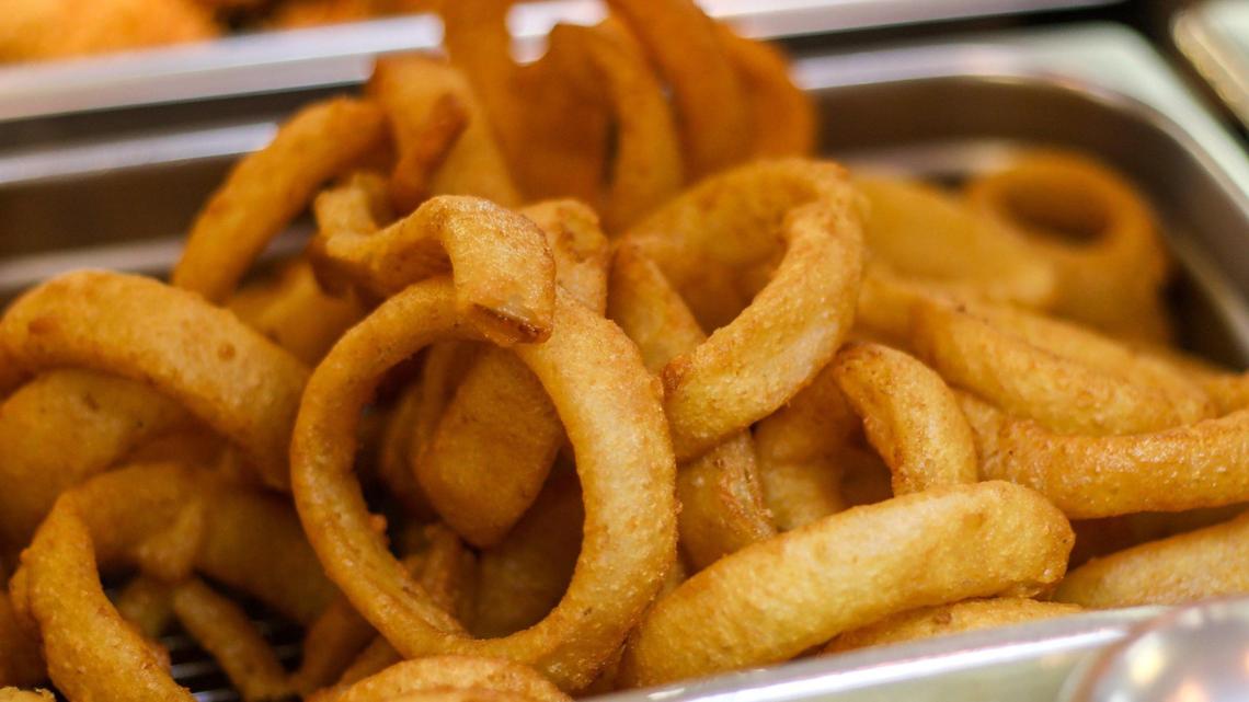 Onion rings served at Midway Food Mart within Midway Petro on Winchester Road, Feb. 15, 2021.