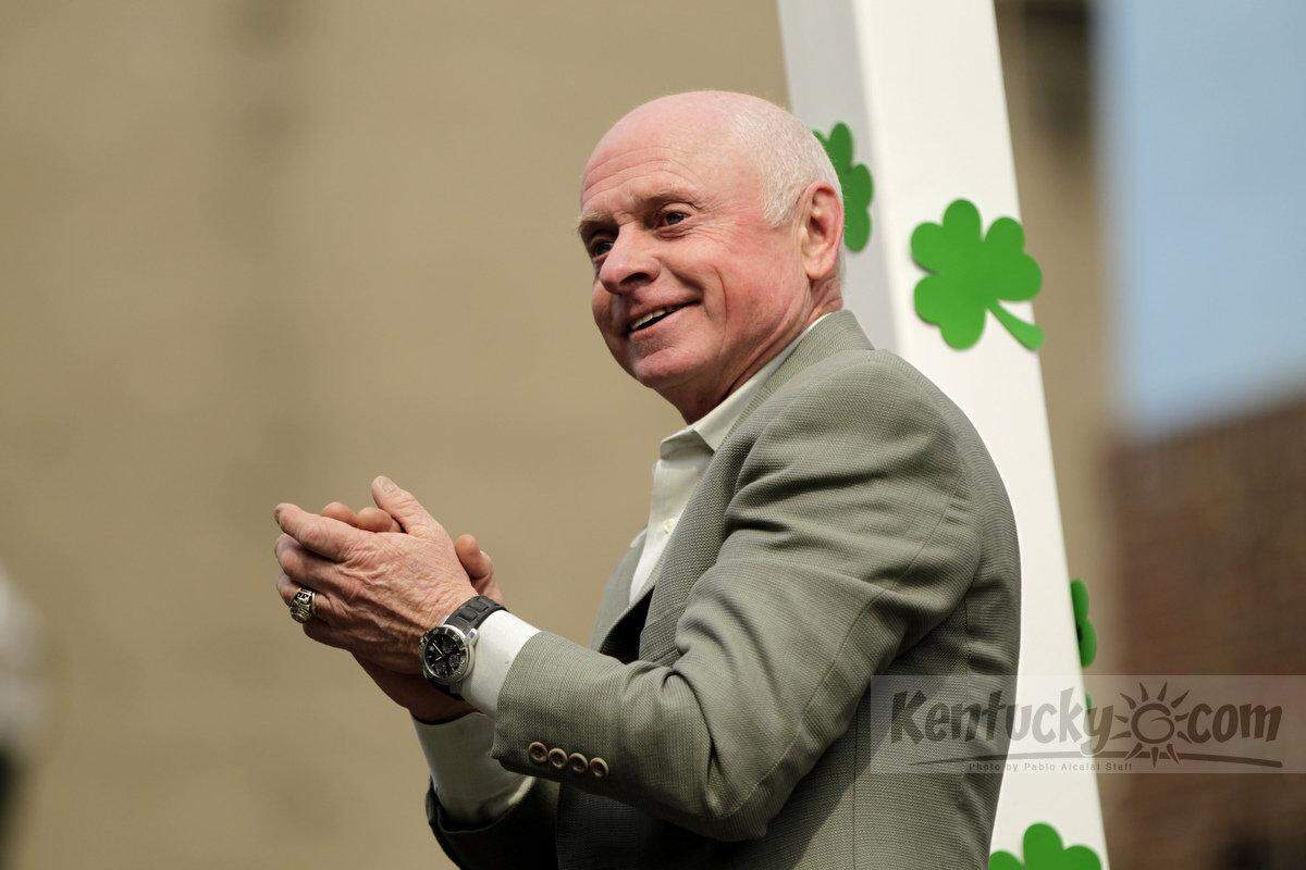 Hall of Fame jockey Chris McCarron was the grand marshal of Lexington’s St. Patrick’s Day parade. Photo by Pablo Alcala | Staff