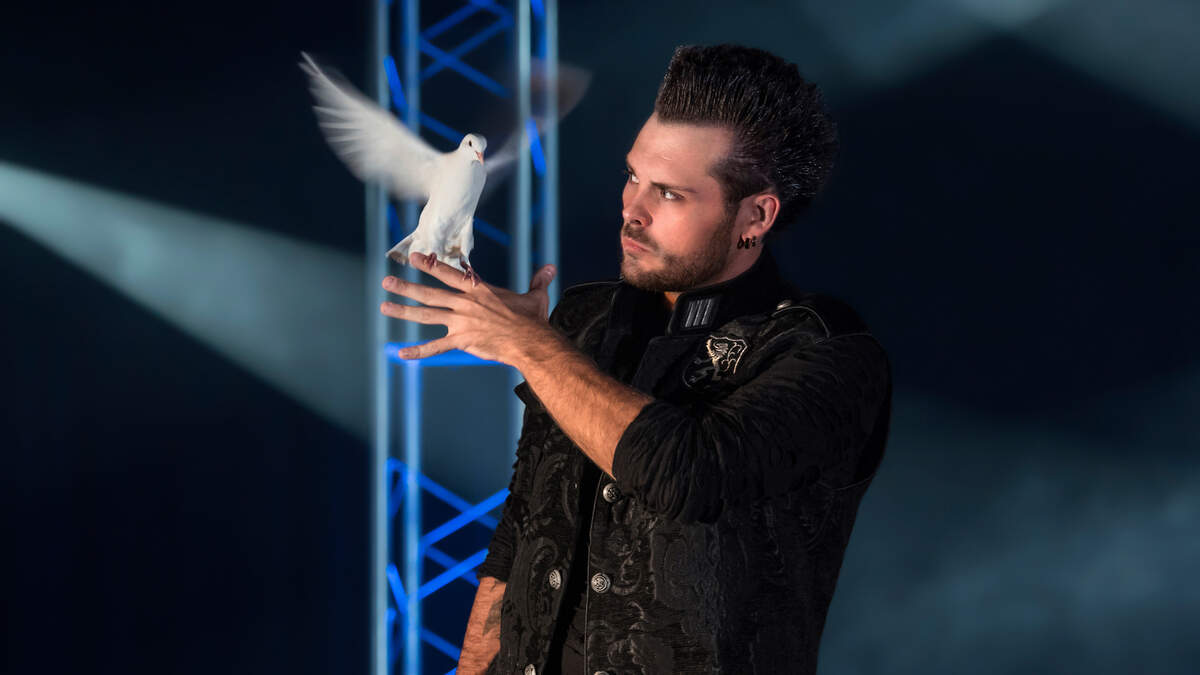 Professional illusionist Reed Masterson performs some magic like this at the Leeds Center for the Arts in Winchester on Nov. 30.