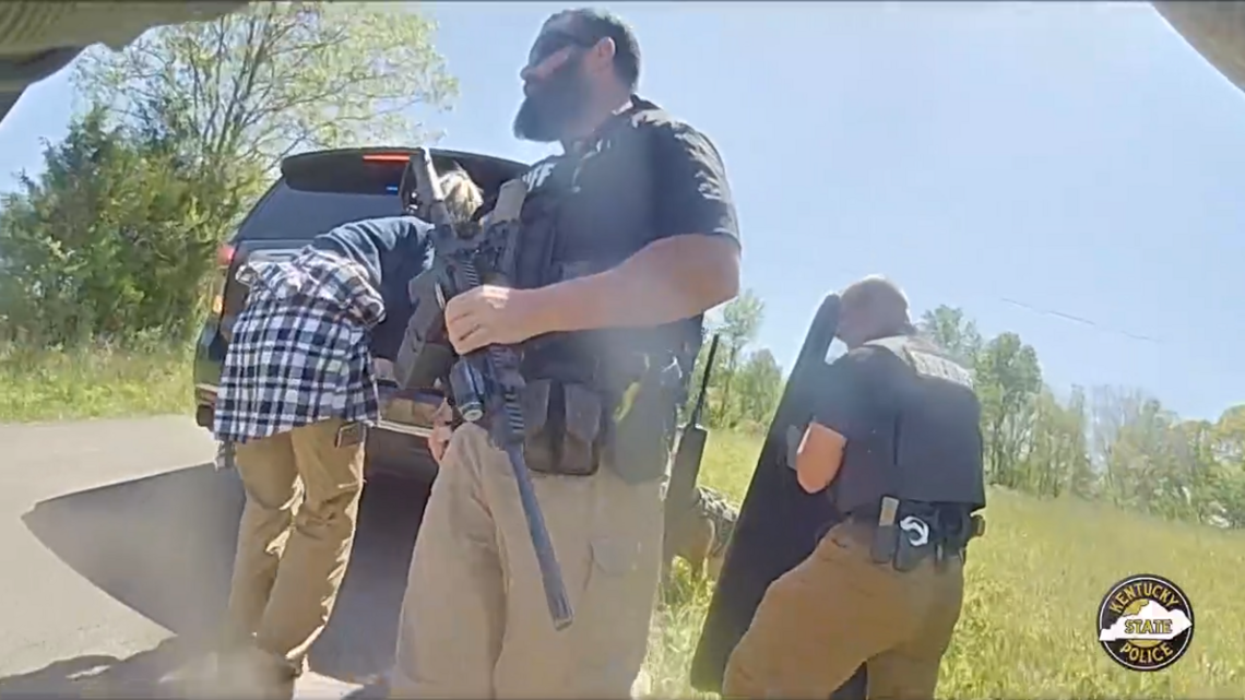 Watch: Kentucky police use armored SUV to shield officers, civilian during standoff
