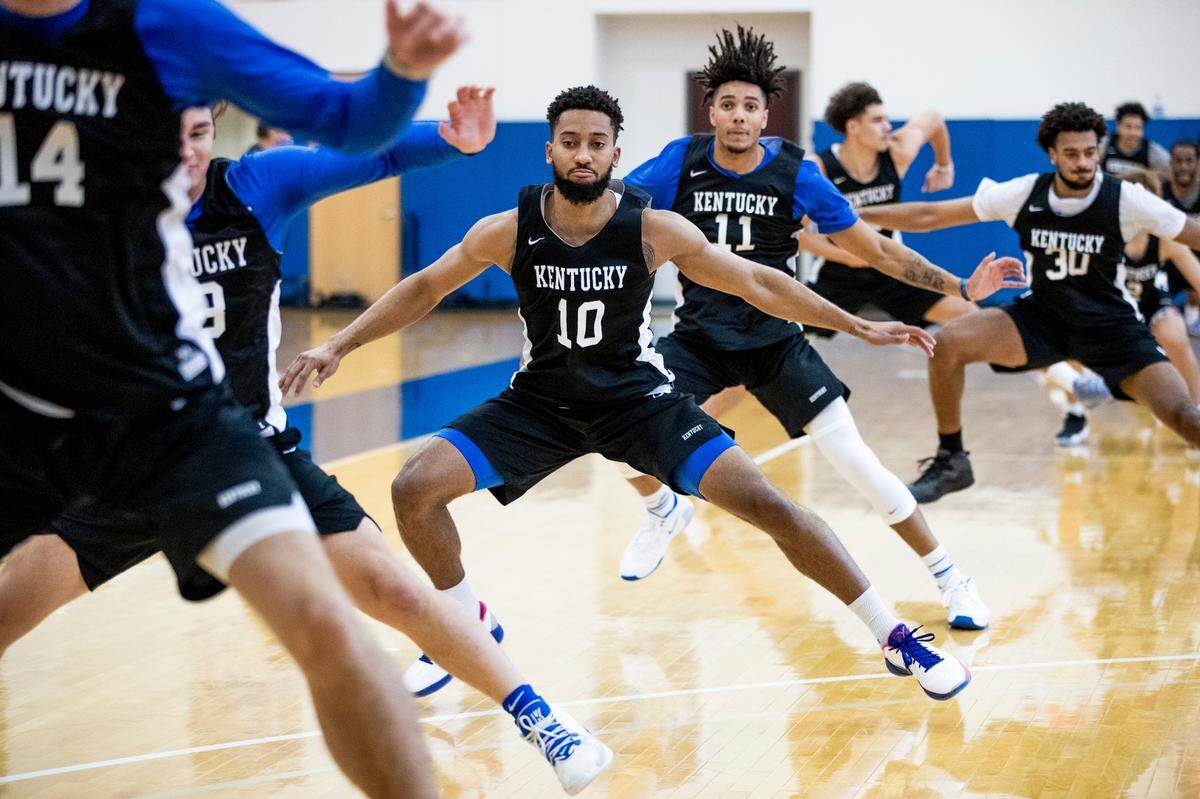 Former Creighton guard Davion Mintz (10) is John Calipari’s latest graduate-transfer addition to the Kentucky roster.