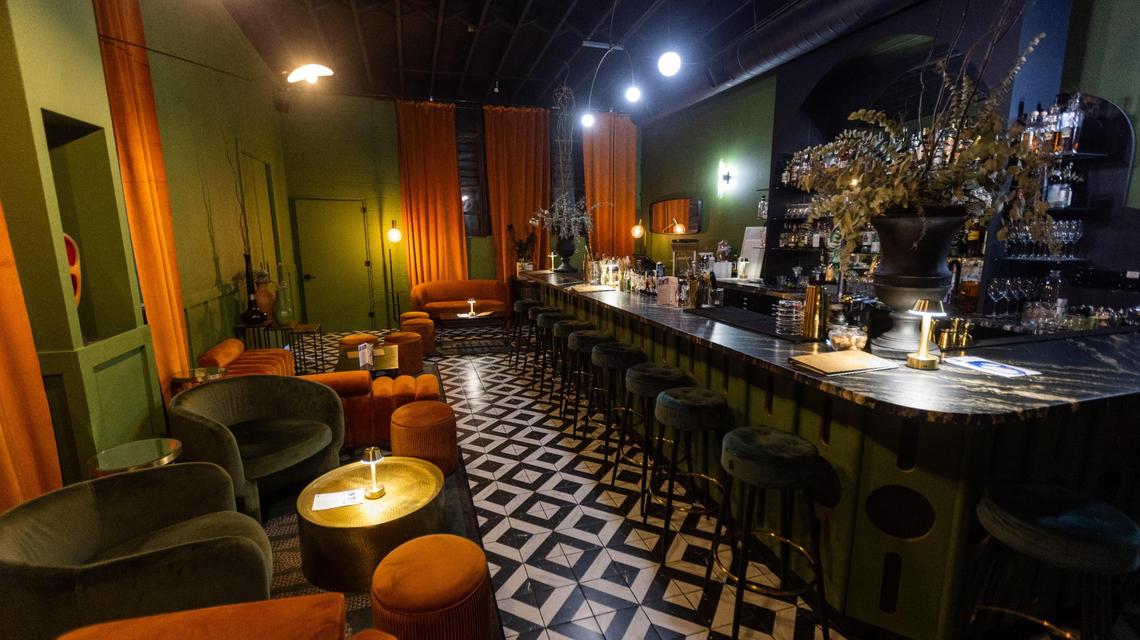 Behind a hidden door in the Trifecta Glass Art Lounge on Walton Avenue is a speakeasy.