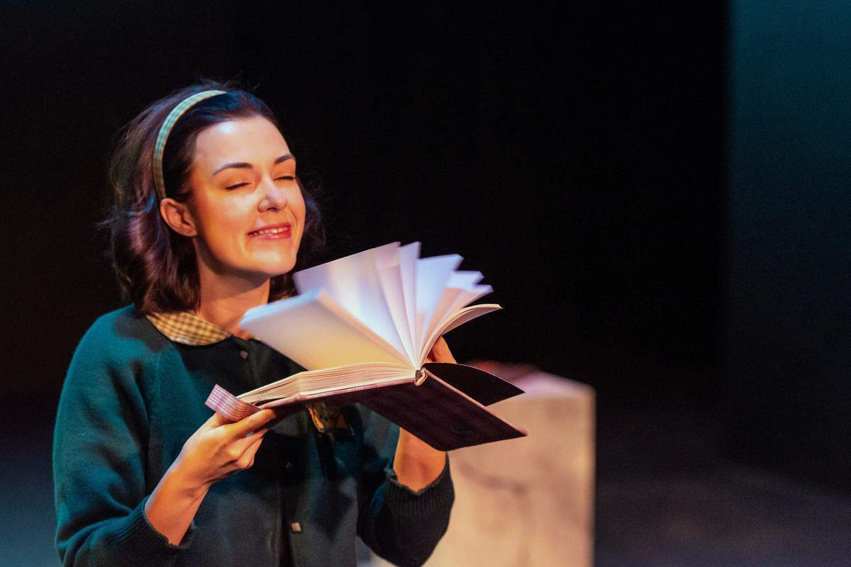 Emily Asbury plays Anne Frank in the Lexington Children’s Theatre production of ‘And Then They Came for Me: Remembering the World of Anne Frank.’