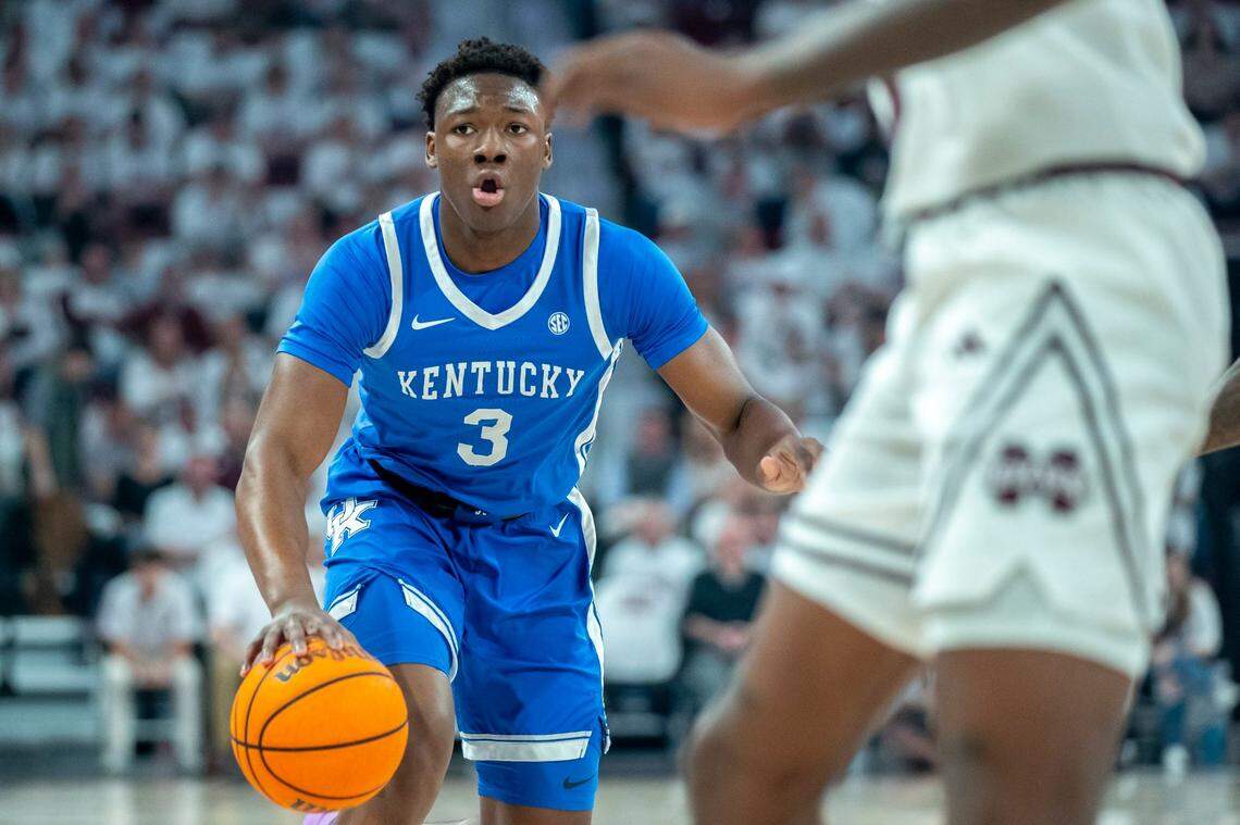 Kentucky sophomore Adou Thiero averaged 7.2 points and 5.0 rebounds for the Wildcats this past season.