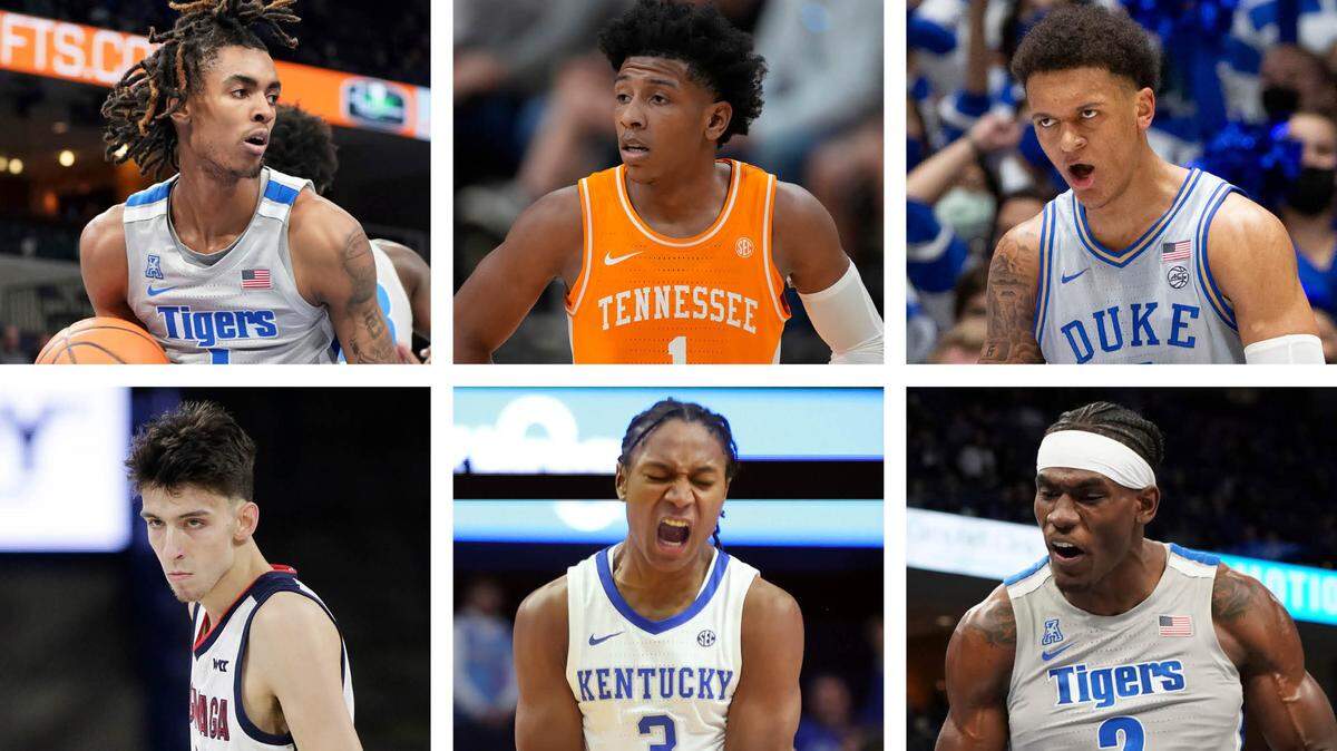 Clockwise from top left: Emoni Bates, Kennedy Chandler, Paolo Banchero, Jalen Duren, TyTy Washington and Chet Holmgren were all among the top recruits in the 2021 class.