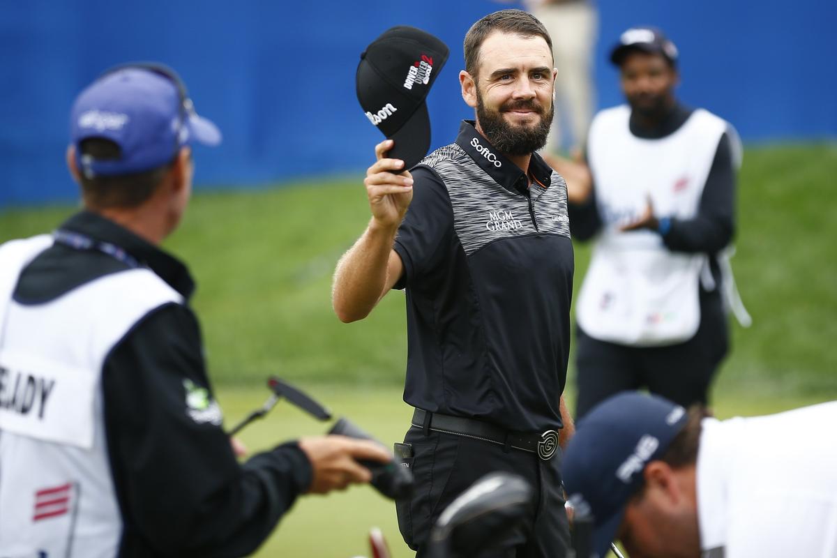 Troy Merritt celebrated after winning the PGA Barbasol Championship last year, the first time it was played in Kentucky.