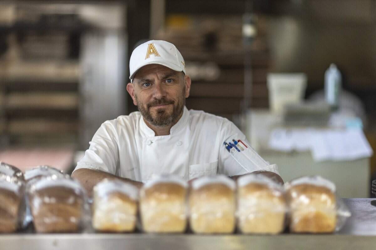 Jasen Fontaine, the new owner of Bluegrass Baking Company, is photographed at the bakery on Wednesday, July 15, 2026.
