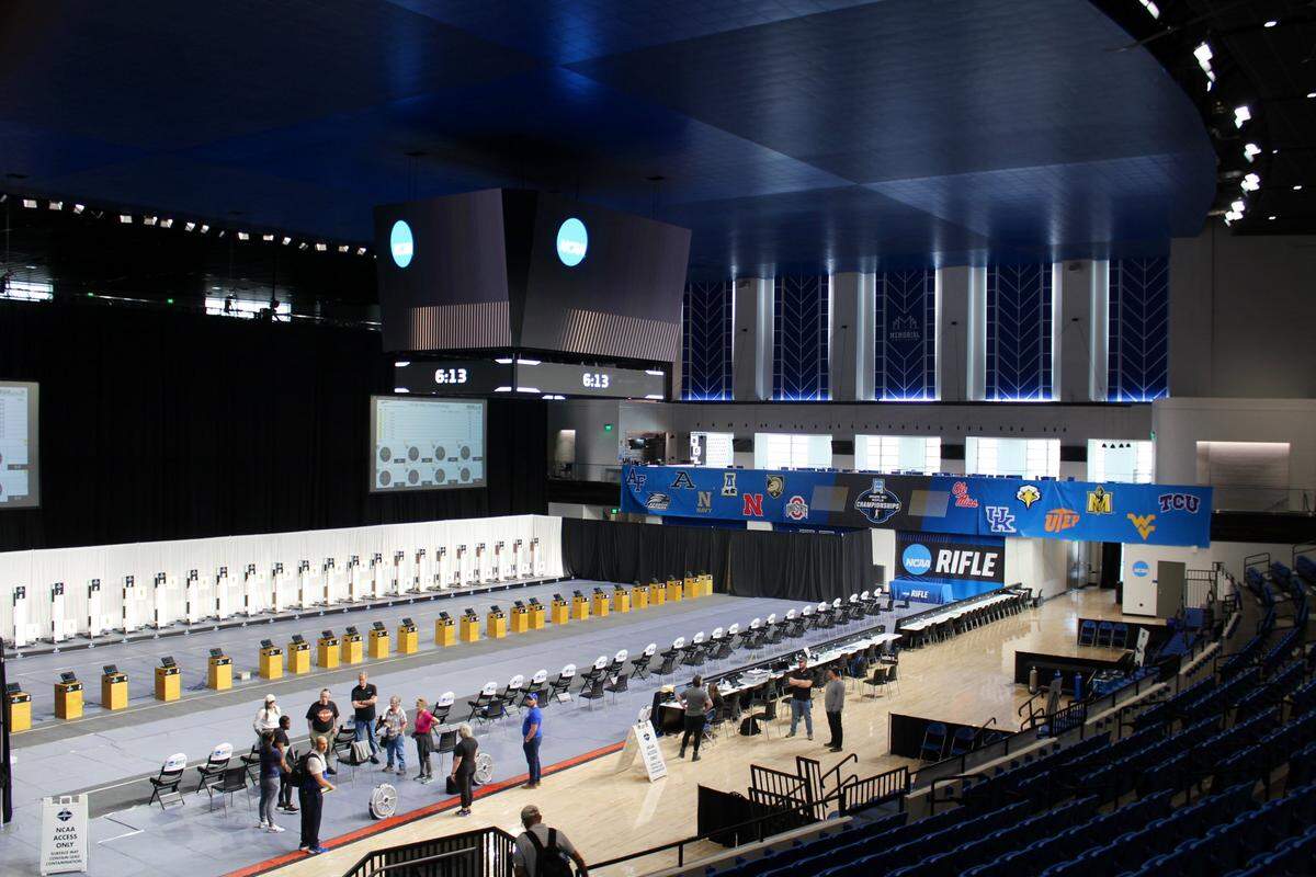 Memorial Coliseum in Lexington will host the 2025 NCAA rifle championships this weekend.