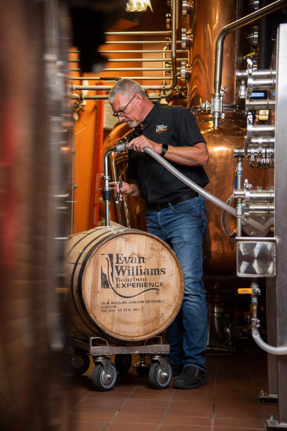 Artisanal Distiller Jodie Filiatreau distills one barrel of American Whiskey per day at the Evan Williams Bourbon Experience in Louisville. “We are excited for whiskey lovers to add this latest Square 6 release to their collections and for them to enjoy a new Heaven Hill mashbill.”