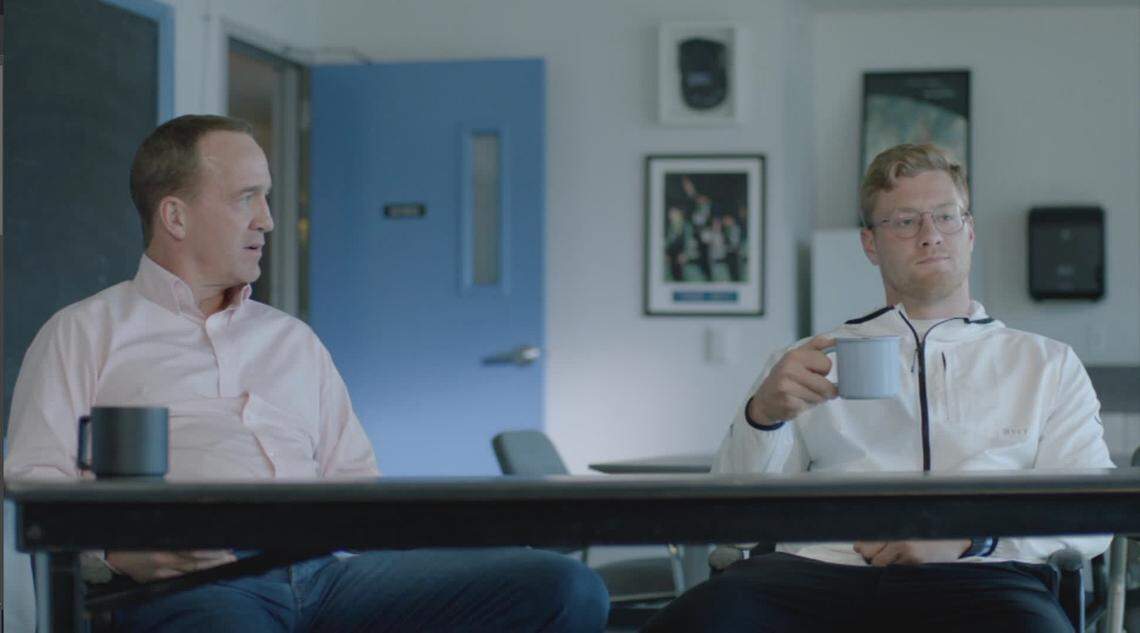 NFL Draft prospect Will Levis broke down film with legendary NFL quarterback Peyton Manning for an episode of “On the Clock” that will air on ESPN2 at 5:30 p.m. April 17.