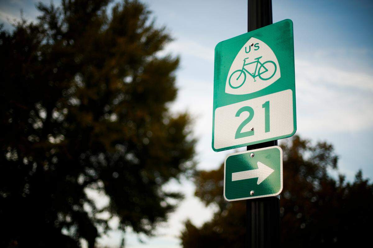 Nearly 350 new road signs were placed along U.S. Bicycle Route 21 in Central and Eastern Kentucky. U.S. Bicycle Route 21 will eventually join a national route stretching from Atlanta to Cleveland.