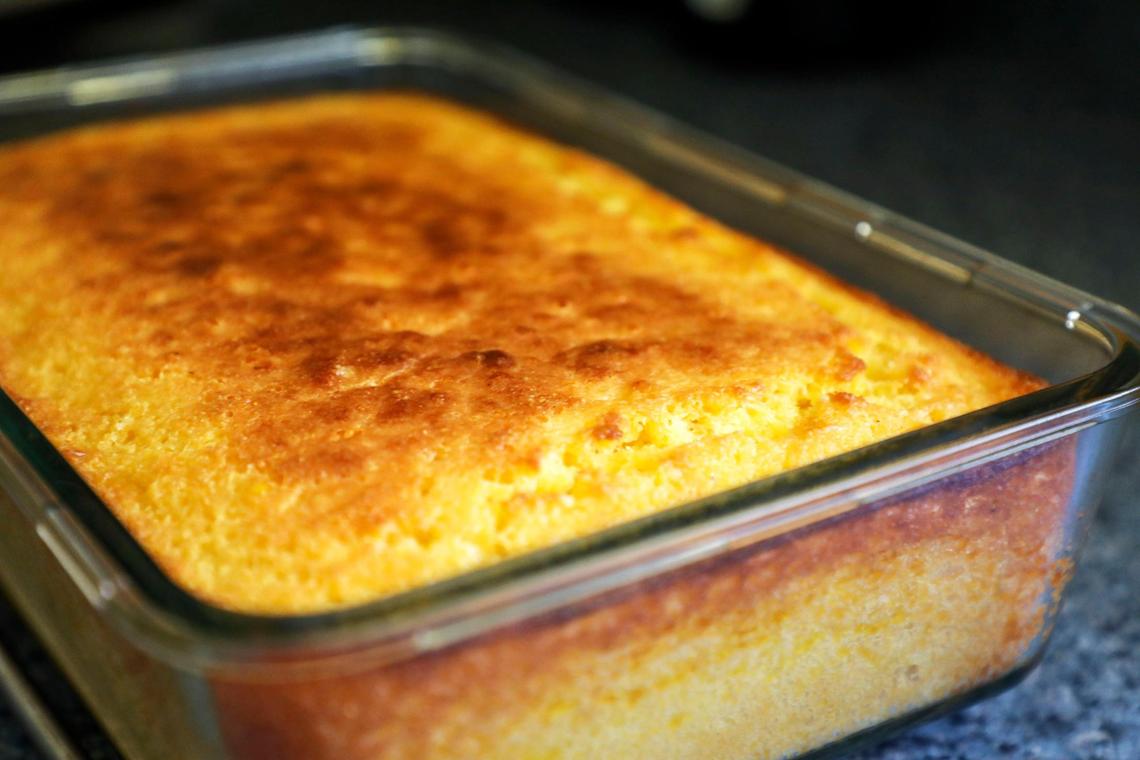 DeSha’s cornbread recipe calls for more wet ingredients than most cornbread recipes, which delivers a moist result.