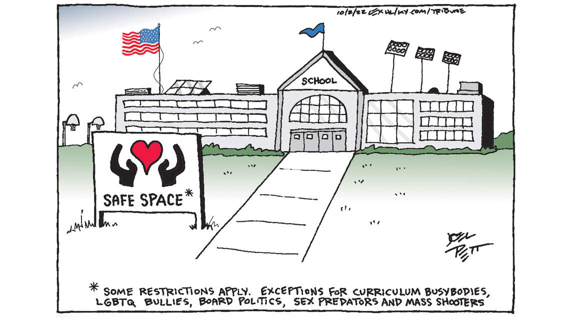 Joel Pett: Safe spaces (*some restrictions apply)