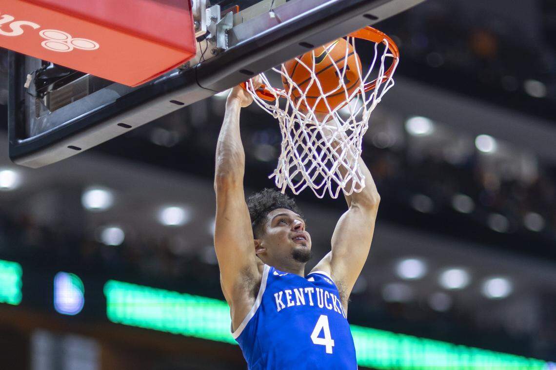 Kentucky guard Koby Brea led the Wildcats with 18 points in UK’s 78-73 win at Tennessee on Jan. 28.