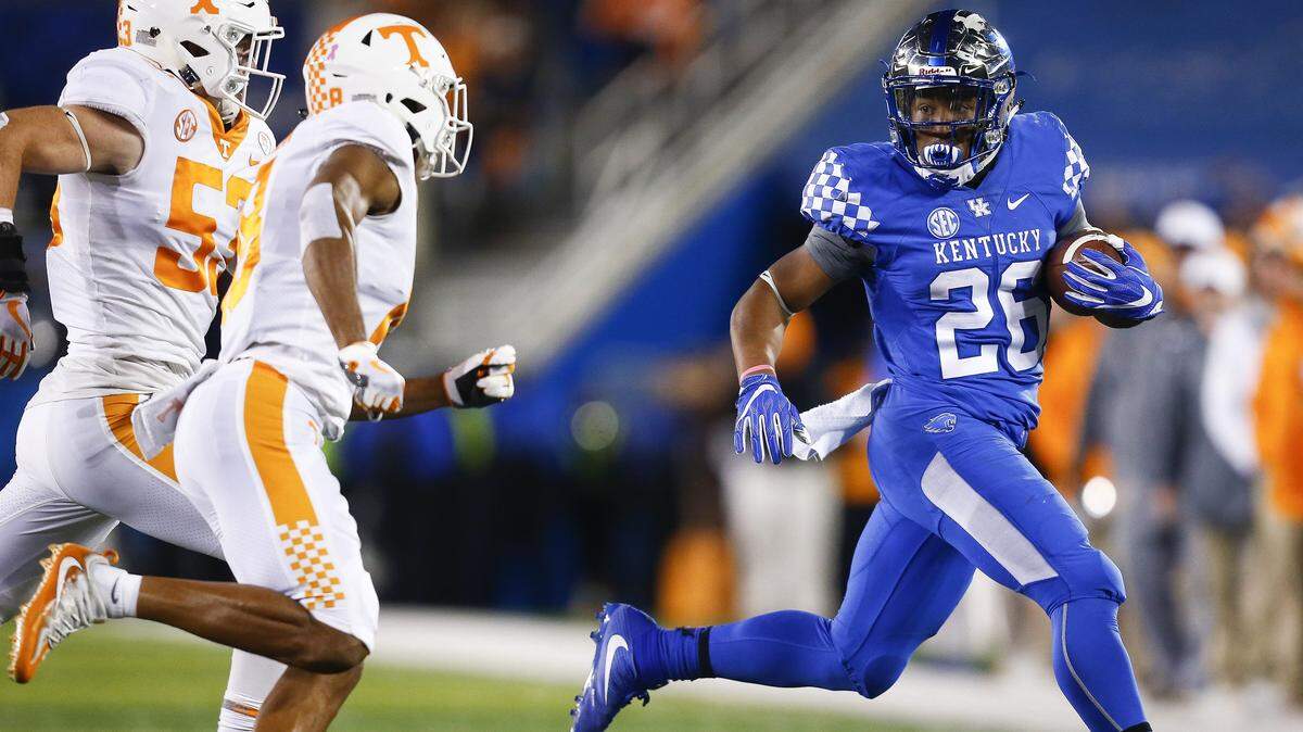 Kentucky wore chrome helmets with a blue jersey and pants last October at home against Tennessee. Kentucky practiced in chrome helmets this week, but a uniform combination hasn’t been announced for Saturday’s game against South Carolina.
