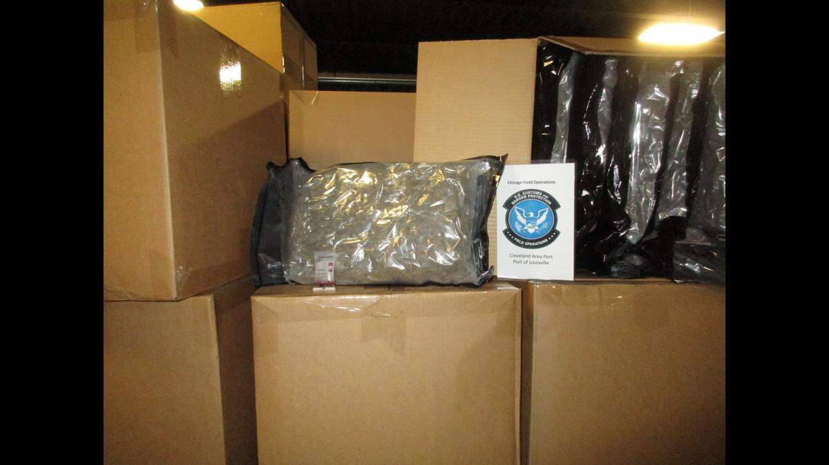 More than 900 pounds of marijuana valued at $2.27 million was seized by U.S. Customs and Border Protection officers in Louisville on April 25, 2023.