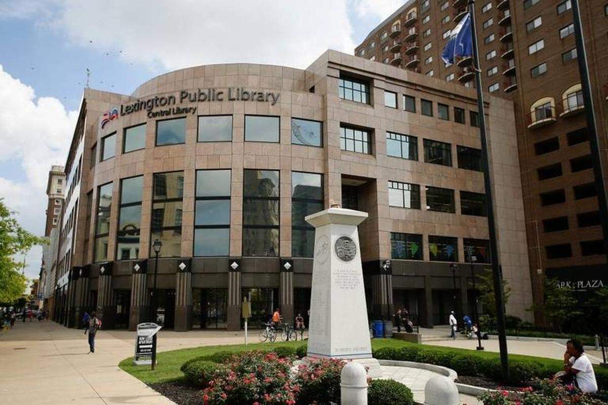 The Lexington Public Library in downtown Lexington.