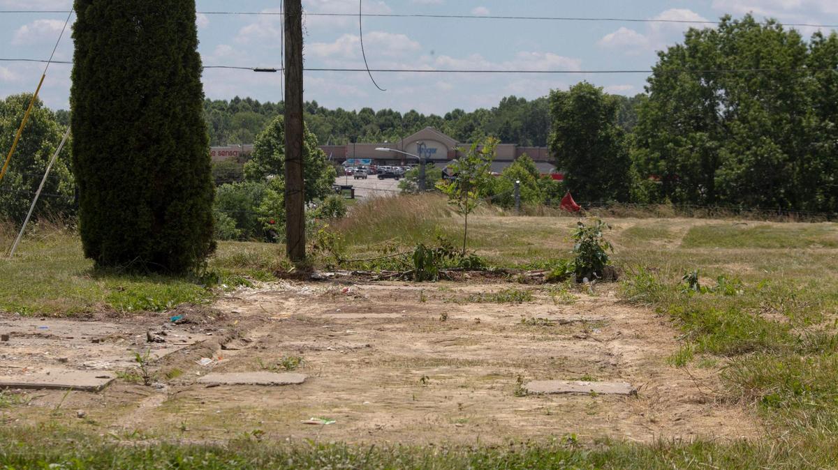 Empty lots where mobile homes previously sat on the land set to become MoreheadÕs newest development, formerly the North Fork Mobile Home Park on Thursday, June 17, 2021.