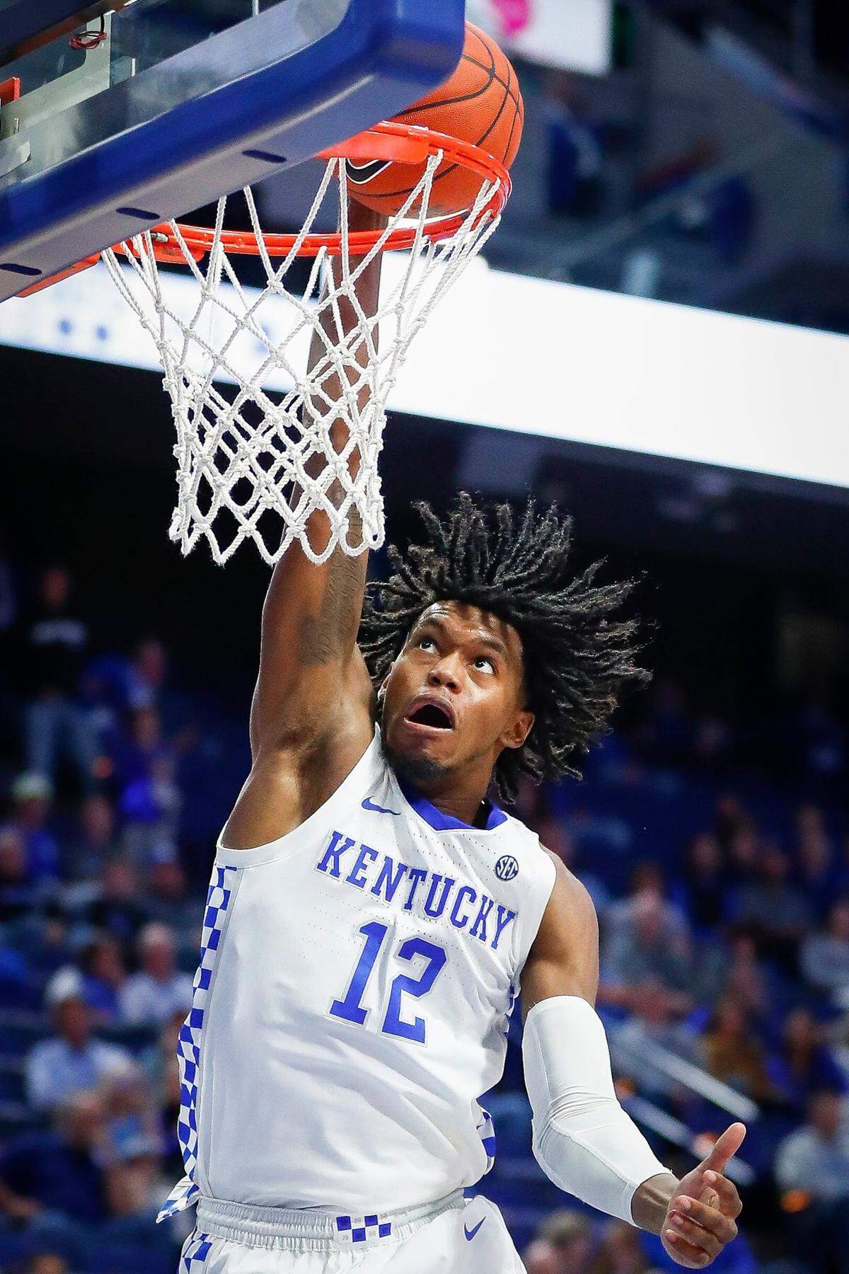 Keion Brooks has changed his hairstyle to a shorter cut since last season. He said when he saw his reflection he was reminded of George Floyd and became emotional.