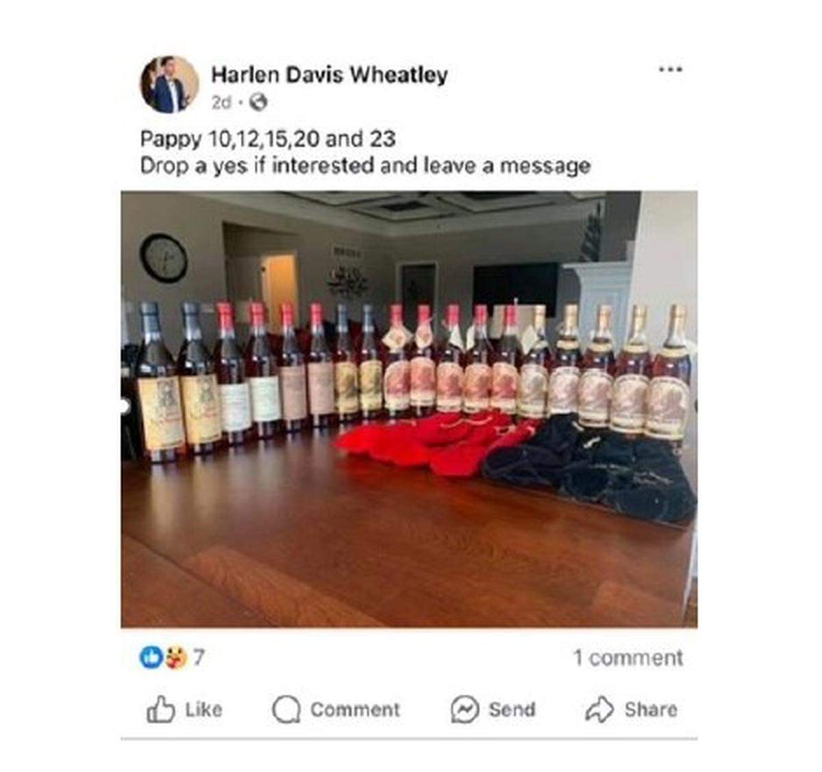 Buffalo Trace parent Sazerac has filed a lawsuit to attempt to stop someone from impersonating master distiller Harlen Wheatley to sell fake Pappy Van Winkle online. This post was included in the lawsuit filed July 16.