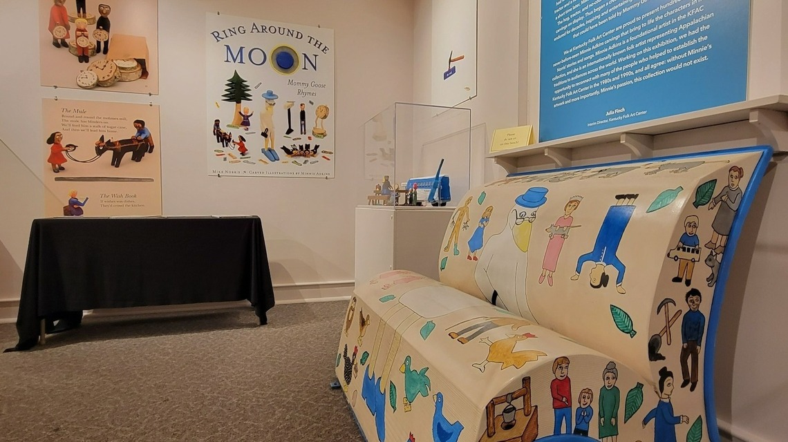 Get to know Bright Blue Rooster, all the Minnie Adkins art folk at Morehead exhibit