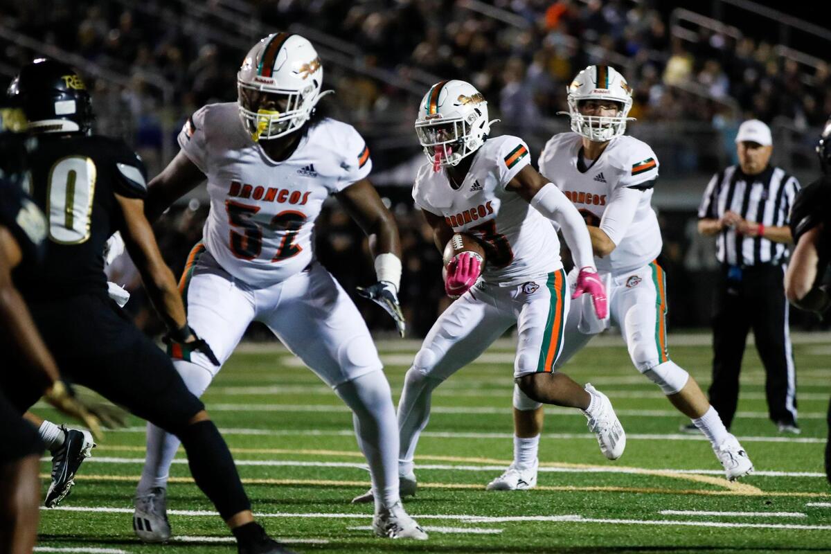 Ty Bryant (13) stars on both offense and defense for Frederick Douglass and has also returned three punts for touchdowns this season.