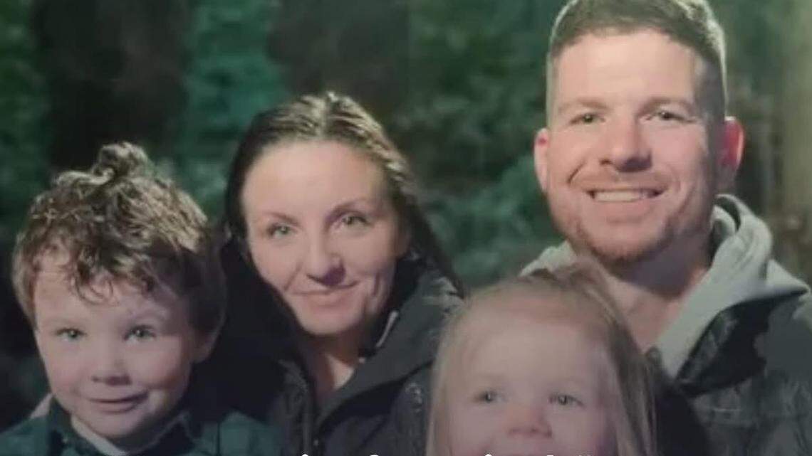 Matt Sweets, Brooke Murray and their two children are seen in this undated photo.