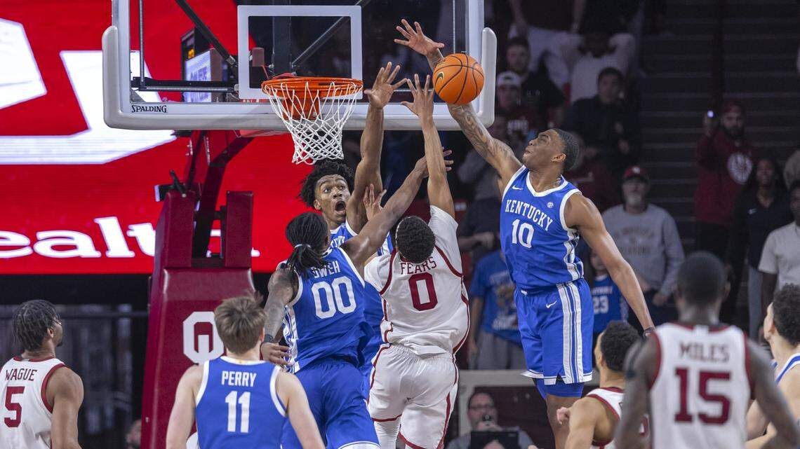 Brandon Garrison made the play to save Kentucky’s win in Oklahoma. Then things got testy