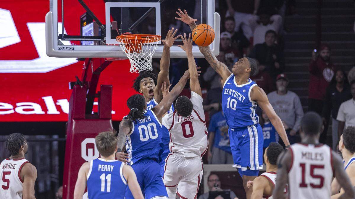 Brandon Garrison made the play to save Kentucky’s win in Oklahoma. Then things got testy