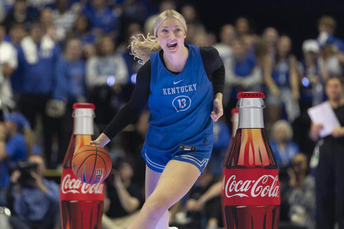 Clara Strack, a 6-foot-5 sophomore who transferred to Kentucky from Virginia Tech, is one of the cornerstones of what is likely the tallest UK women’s basketball team in history.