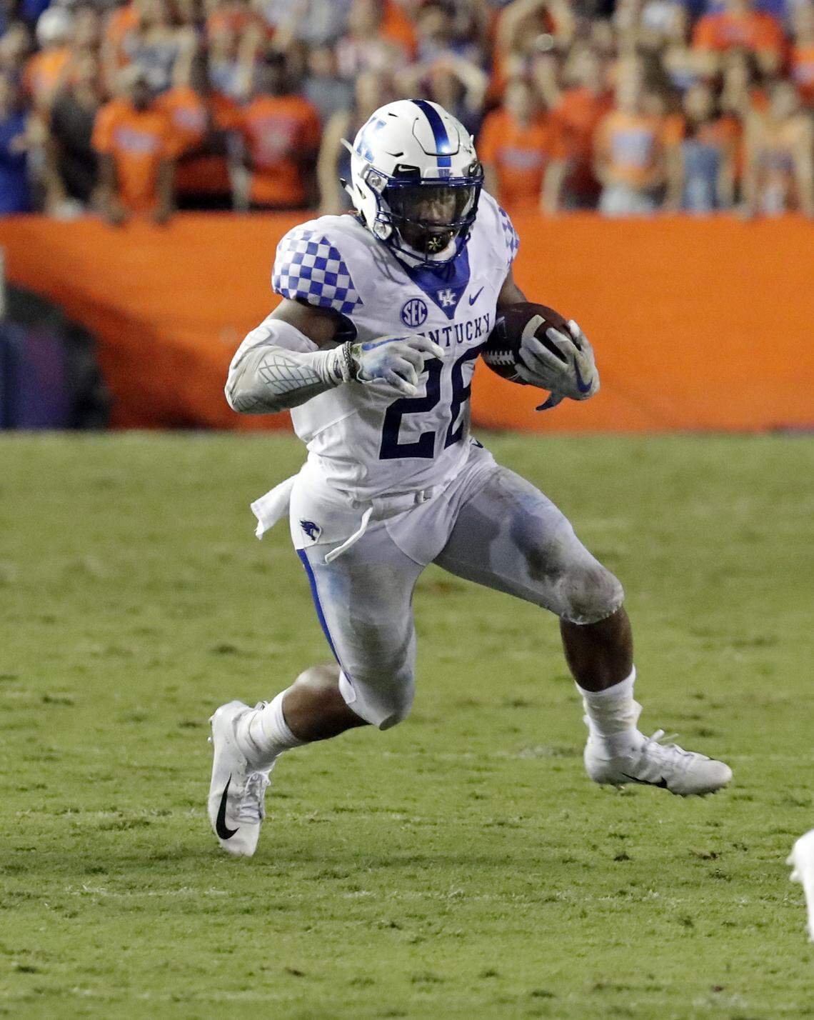 Running back Benny Snell had 175 yards in Kentucky’s upset at No. 25 Florida last week. The junior has been a big key to UK’s success on first downs so far this season.